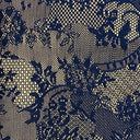 Koronka elastyczna NAVY BLUE FLOWER