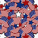 lycra AMERICAN FLAG STARS PRINT