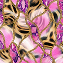 lycra ANIMAL CHAIN PINK PRINT
